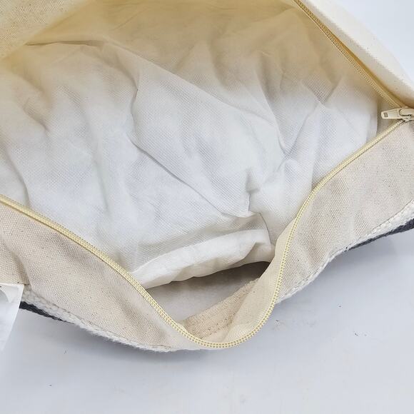 Boho kilim Geometric Tribal Accent lumbar Coach Pillow 18x18" Cream Beige Black - Picture 6 of 9